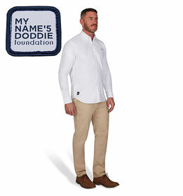 Doddie Weir Long Sleeve Classic Oxford Shirt - White